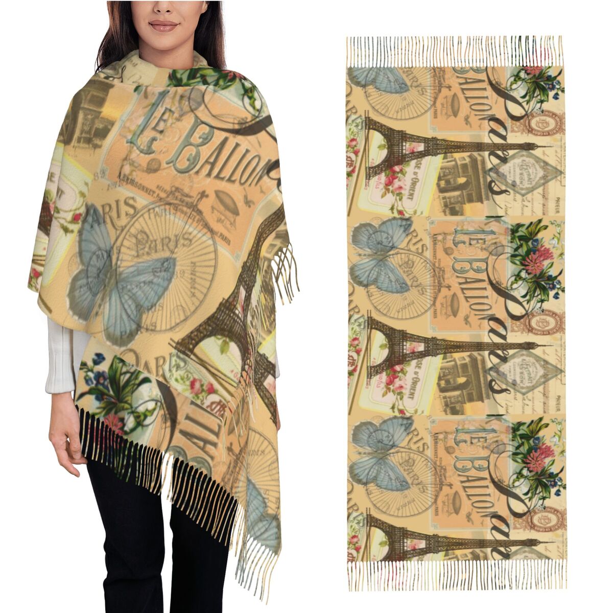 Pashmina Wrap Large - Scialle avvolgente donna inverno grande sciarpa