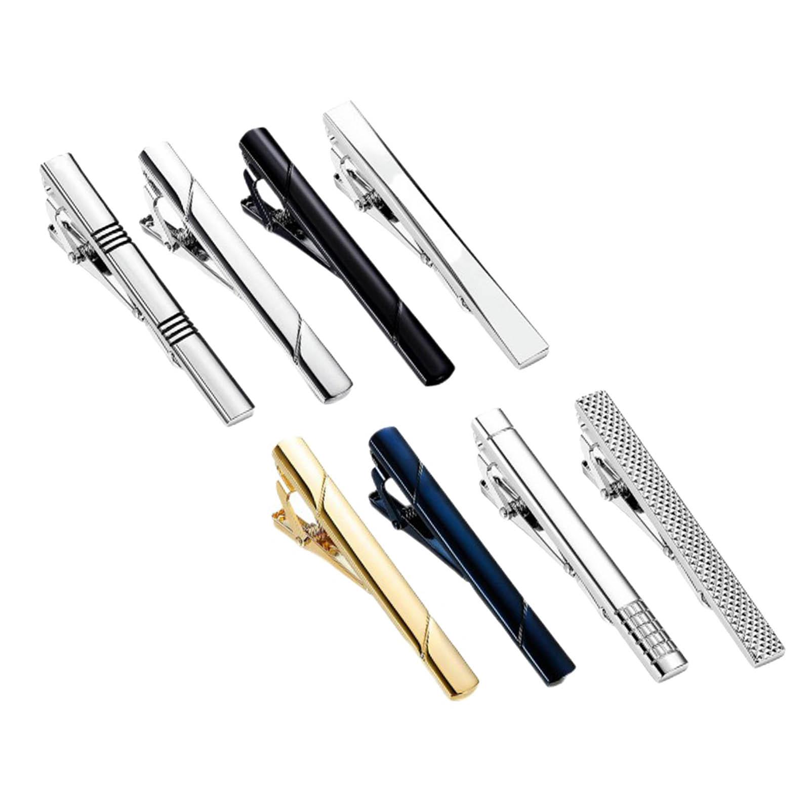8 fermacravatte semplici e uni - Tie Bar Set Gift recensione e prezzo