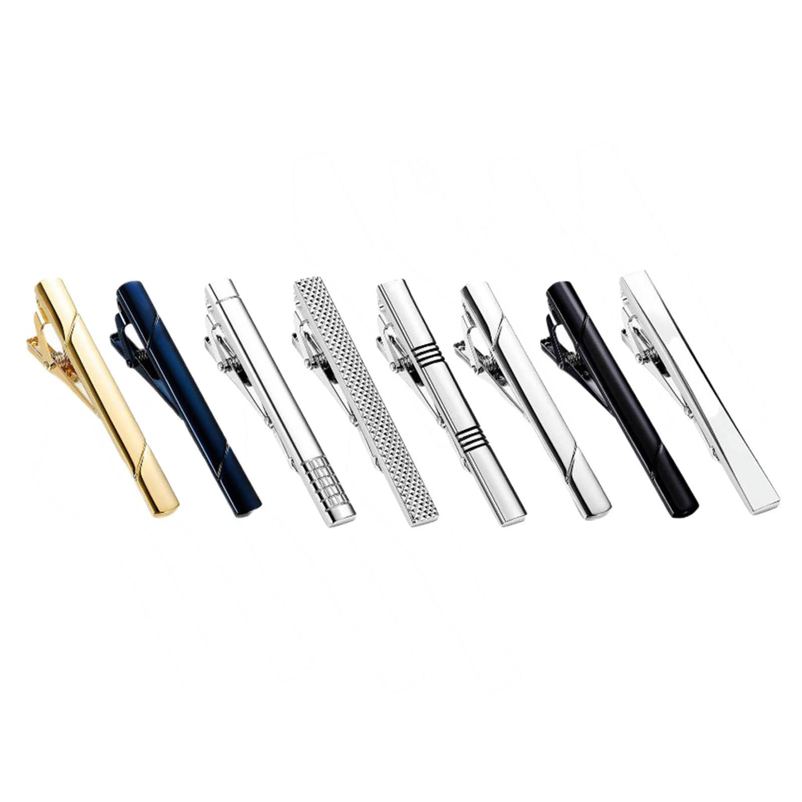 8 fermacravatte semplici e uni - Tie Bar Set Gift recensione e prezzo