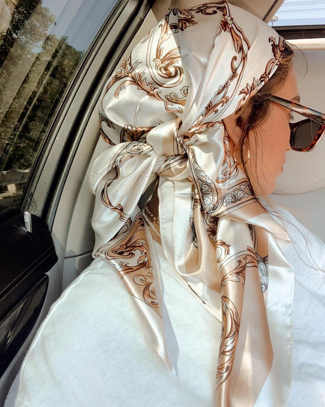 Sciarpa quadrata in raso Donna - Head Wrap Turban recensione e prezzo